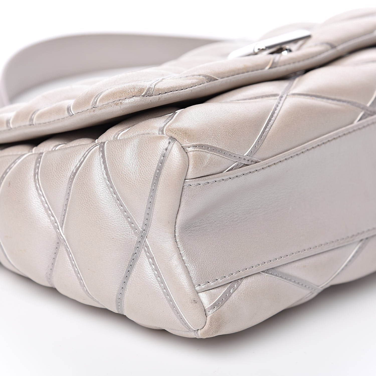 Louis Vuitton Lambskin Malletage GO-14 PM Silver 8 of 16