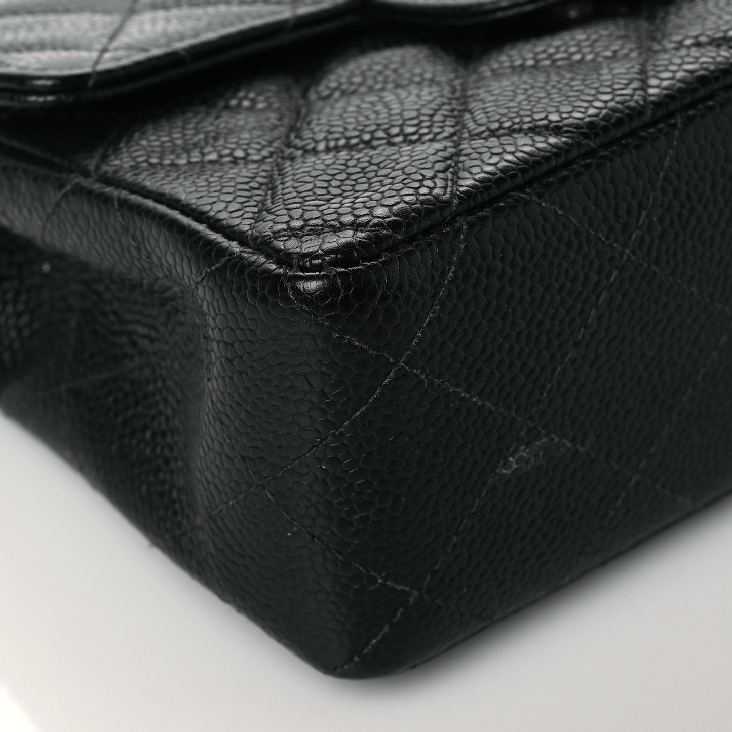Caviar Quilted Mini Square Flap Black