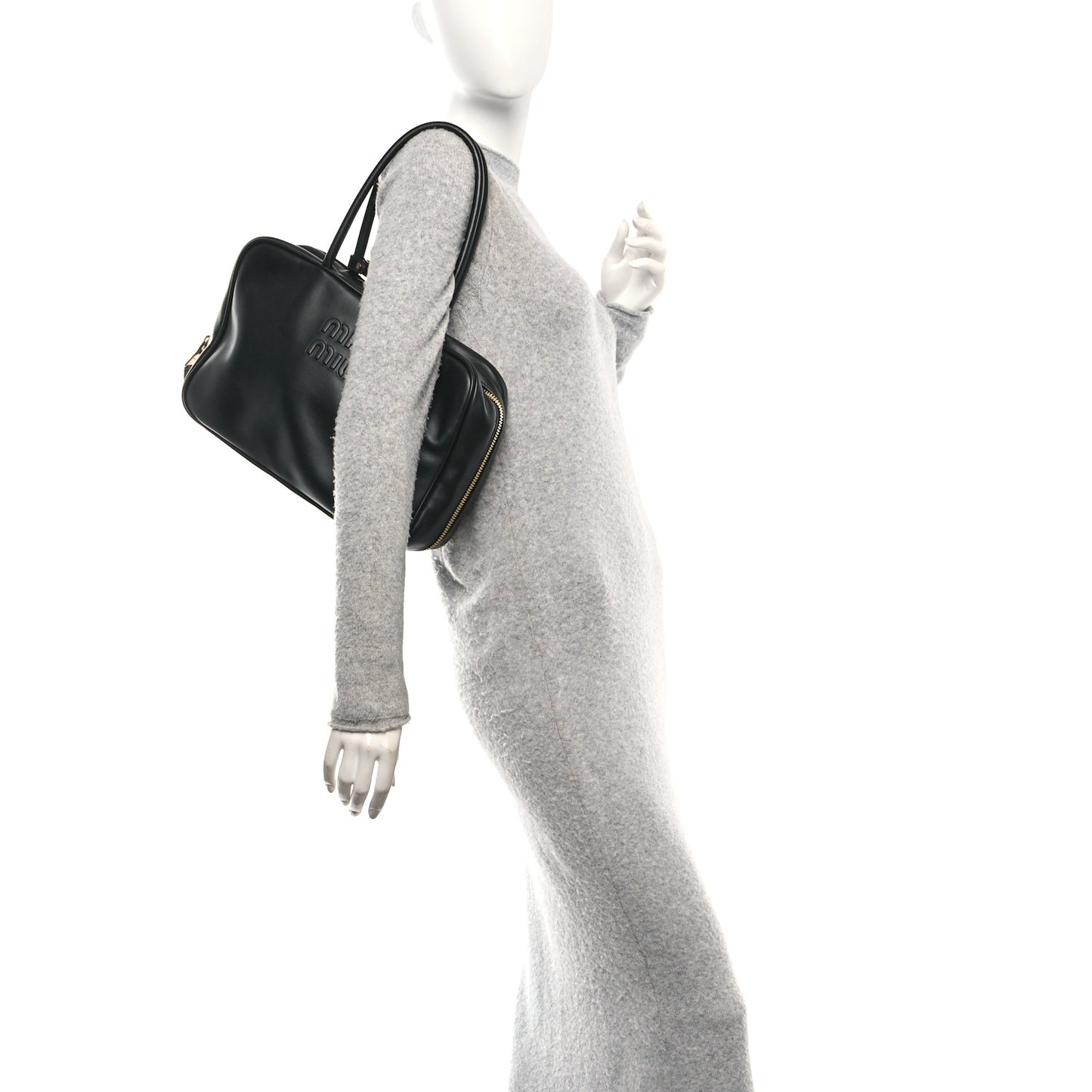 Soft Calf Softy Large Beau Top Handle Bag Black