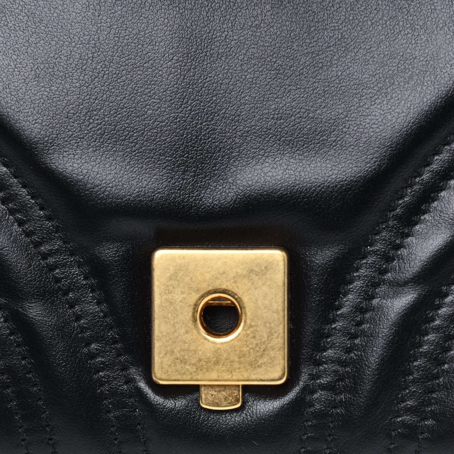 Calfskin Matelasse Mini GG Marmont Shoulder Bag Black