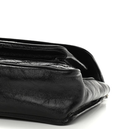 Saint Laurent Crinkled Calfskin Matelasse Monogram Medium Niki Chain Satchel Black 9 of 9