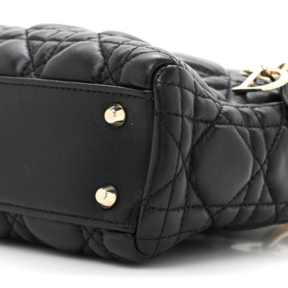 Christian Dior Lambskin Cannage Mini Lady Dior Black 8 of 9