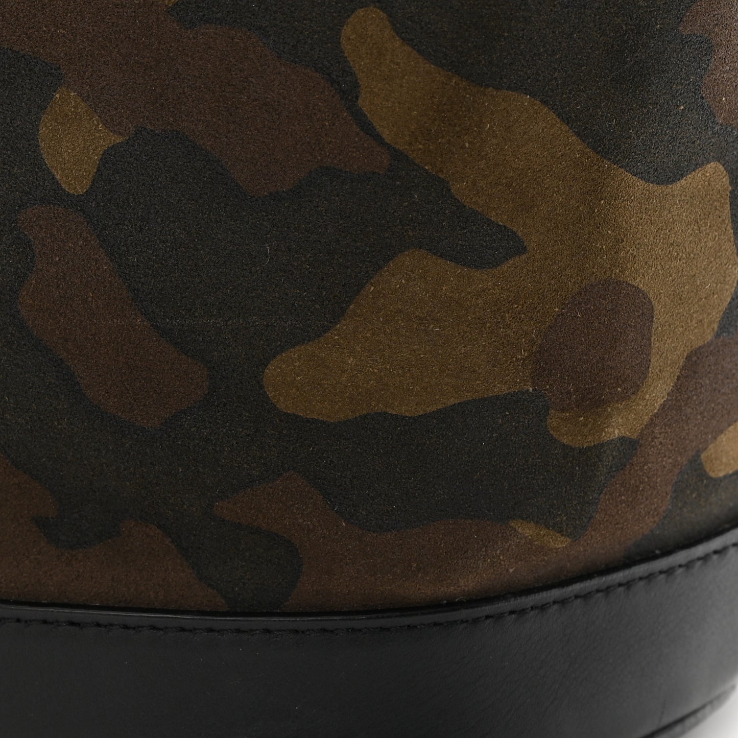 Calfskin Suede Camouflage Hobo Bag Multicolor