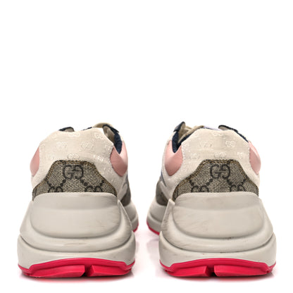 Gucci GG Supreme Monogram Mix Monogram Womens Rhyton Sneakers 35.5 London Blue Beige Pale Pink 6 of 11