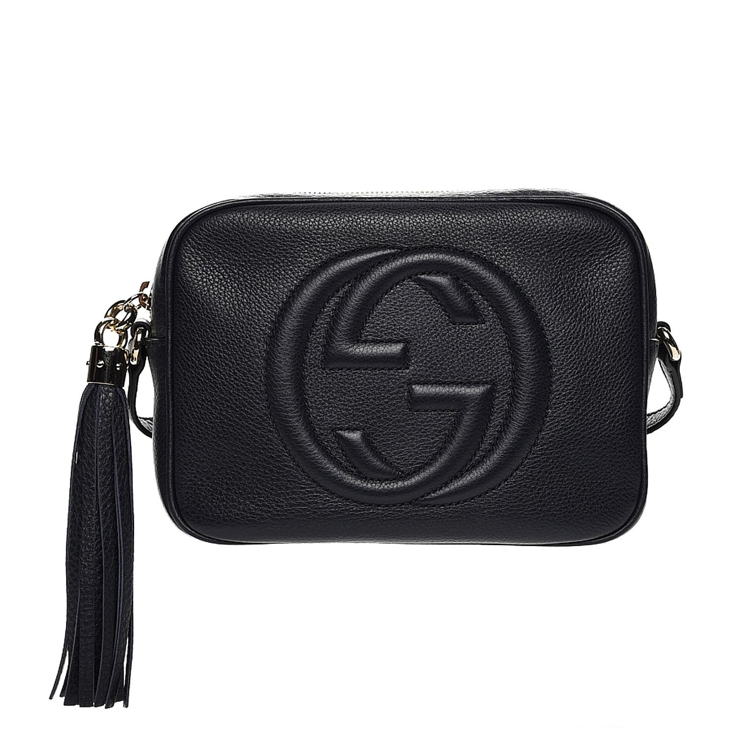 Pebbled Calfskin Small Soho Disco Bag Blue