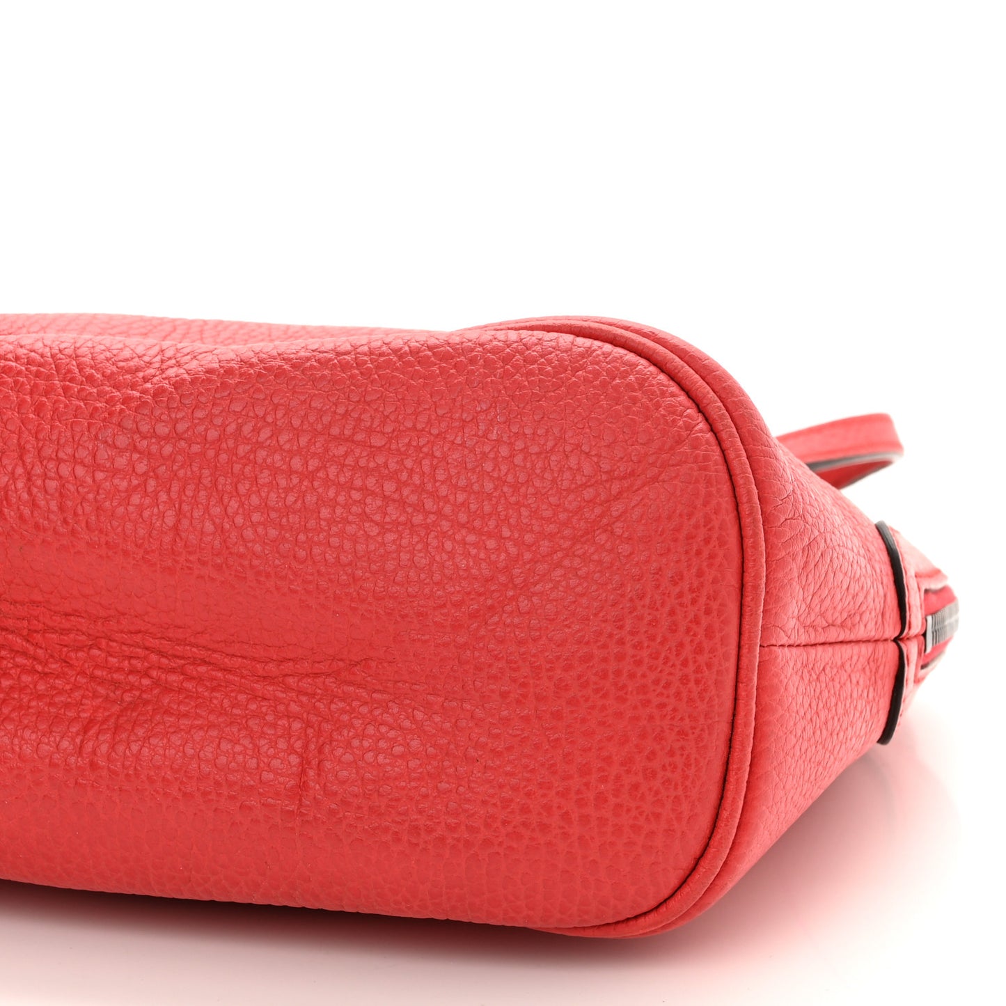 Calfskin Mini Dome Bag Sporting Red