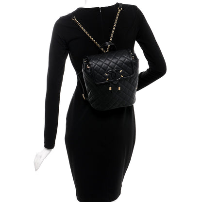 Chanel Caviar Quilted Filigree Backpack Black 2 of 9