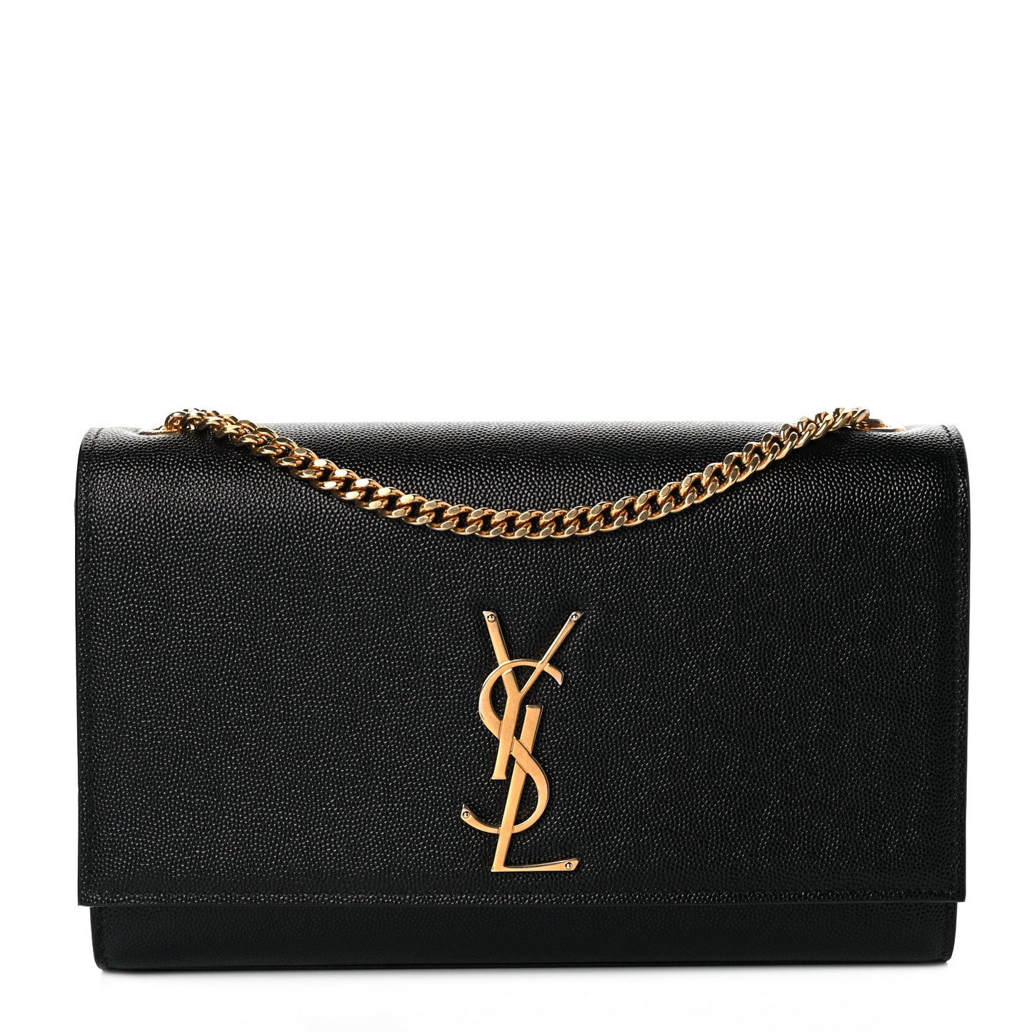 Grain De Poudre Medium Classic Monogram Kate Satchel Black