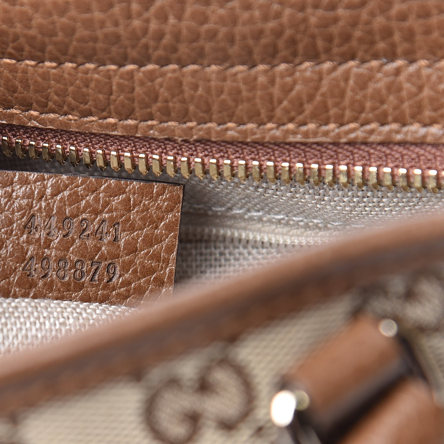 Gucci Monogram Small Bree Tote Beige Tabacco 7 of 10