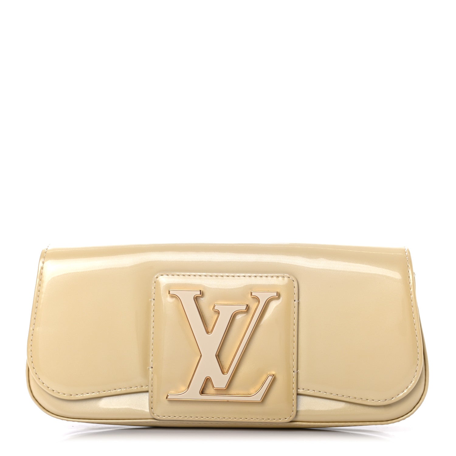 Louis Vuitton Patent Sobe Clutch Blanc Corail 1 of 7