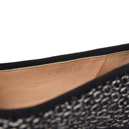 Chanel Tweed Cap Toe Ballerina Flats 35 Black White 10 of 10