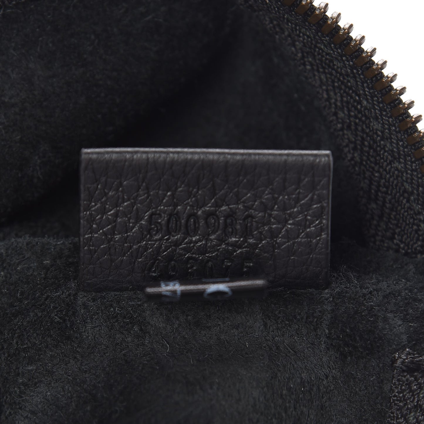 Pebbled Calfskin Medium Logo Portfolio Clutch Black