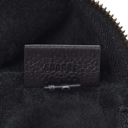 Gucci Pebbled Calfskin Medium Logo Portfolio Clutch Black 7 of 8