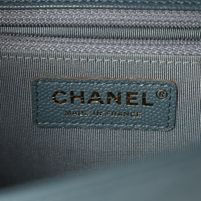 Chanel Caviar Quilted New Medium Boy Flap Blue 6 of 10