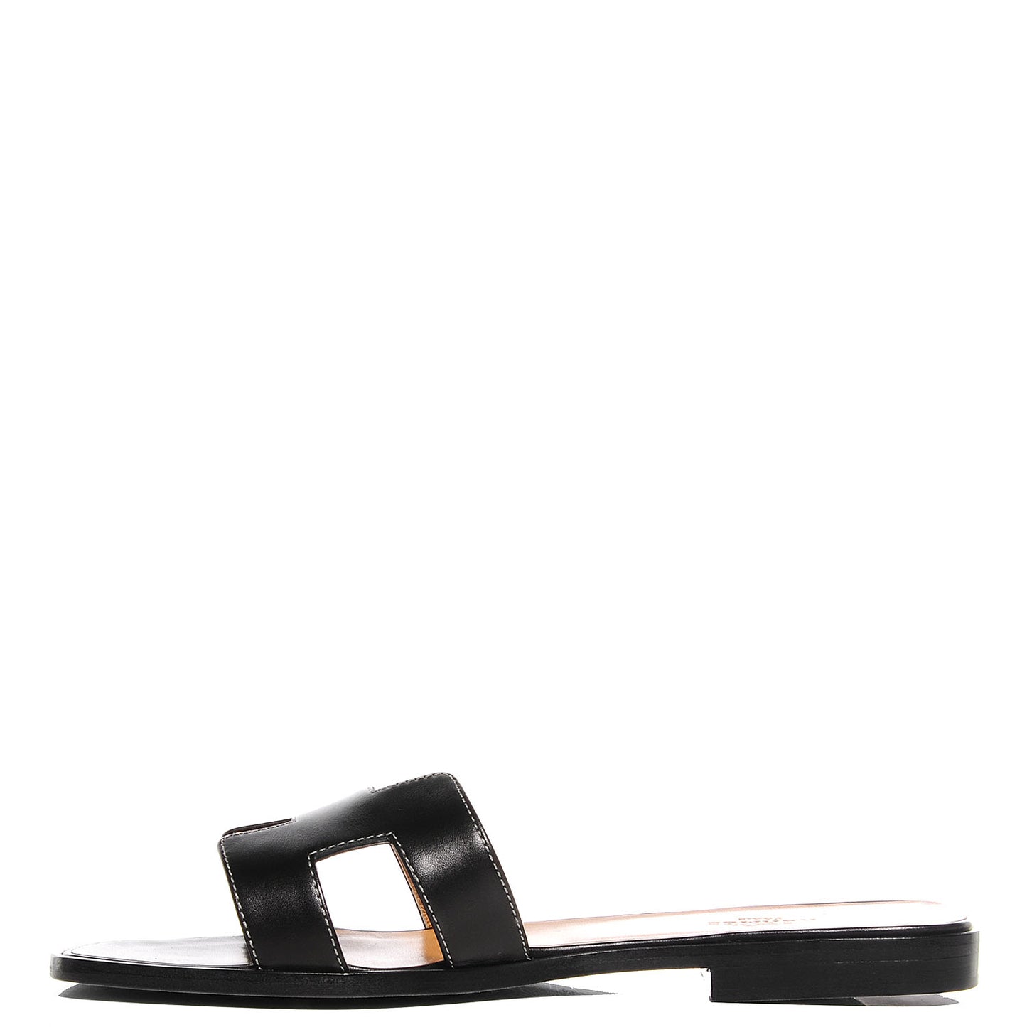 Box Calfskin Oran Sandals 38 Black