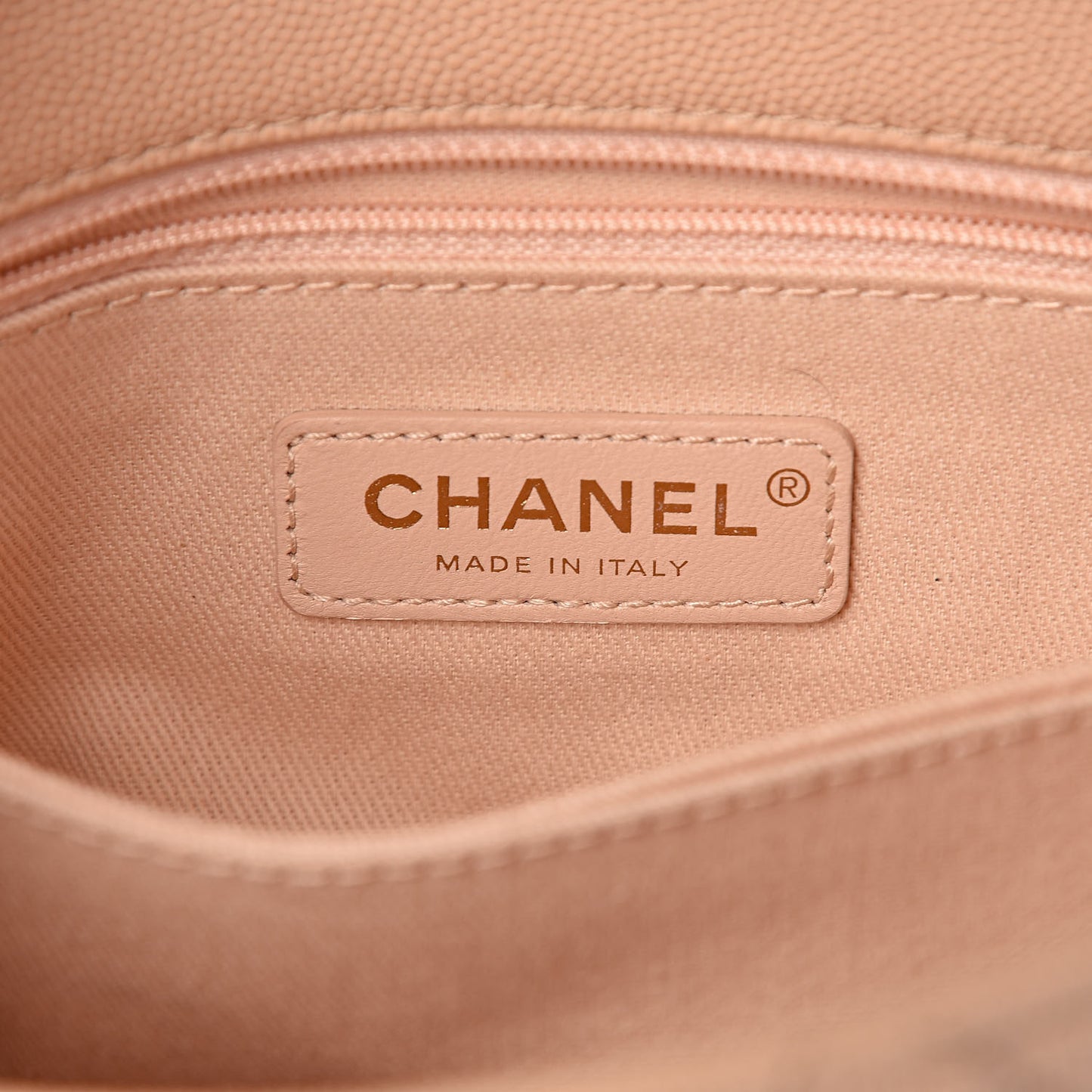 Caviar Quilted Mini Coco Handle Flap Beige