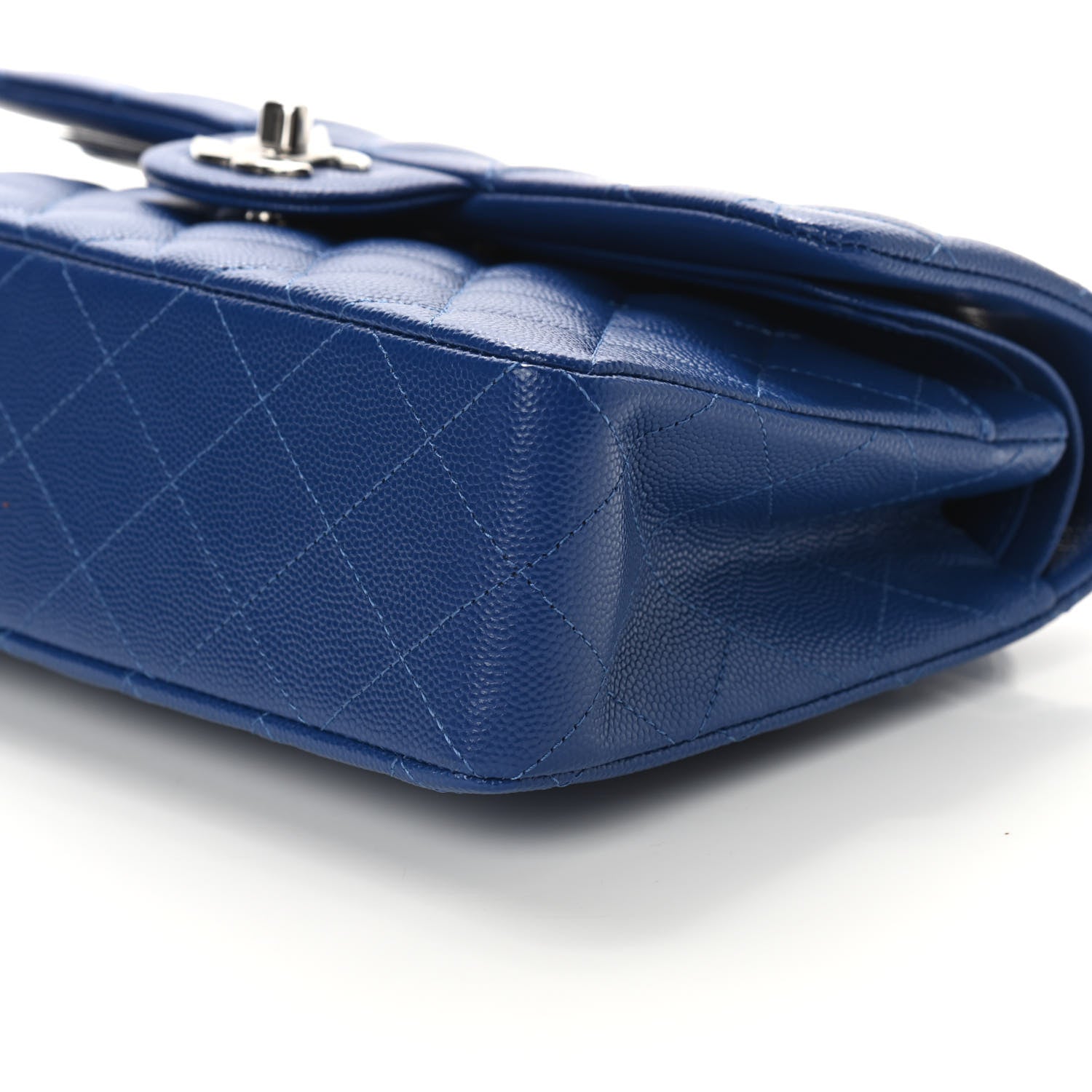 Chanel Caviar Quilted Small Double Flap Blue 8 of 8