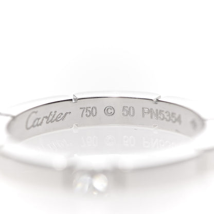 Cartier 18K White Gold Diamond 2.5mm Maillon Panthere Wedding Band Ring 50 5.25 4 of 5