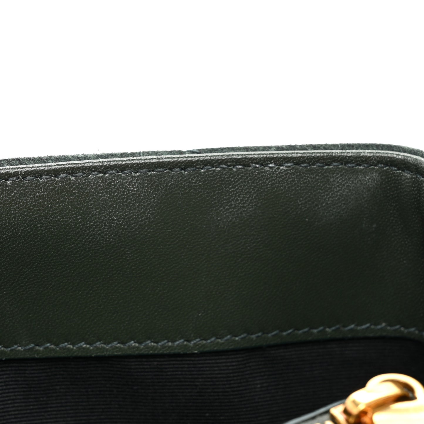 Suede Calfskin Y Quilted Monogram Small Loulou Chain Satchel Green