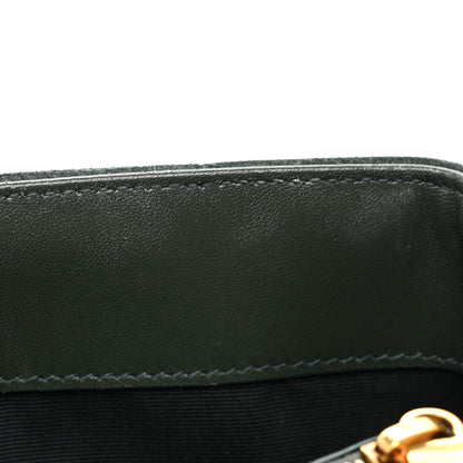 Saint Laurent Suede Calfskin Y Quilted Monogram Small Loulou Chain Satchel Green 14 of 16