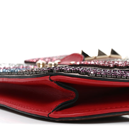 Valentino Garavani Vitello Crystal Embellished Small Glam Lock Rockstud Flap Multicolor 9 of 9