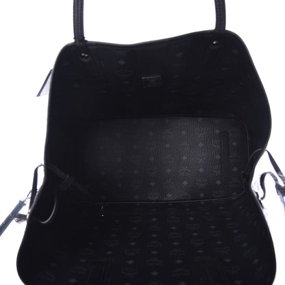 MCM Visetos Large Liz Reversible Shopper Tote Black 15 of 19