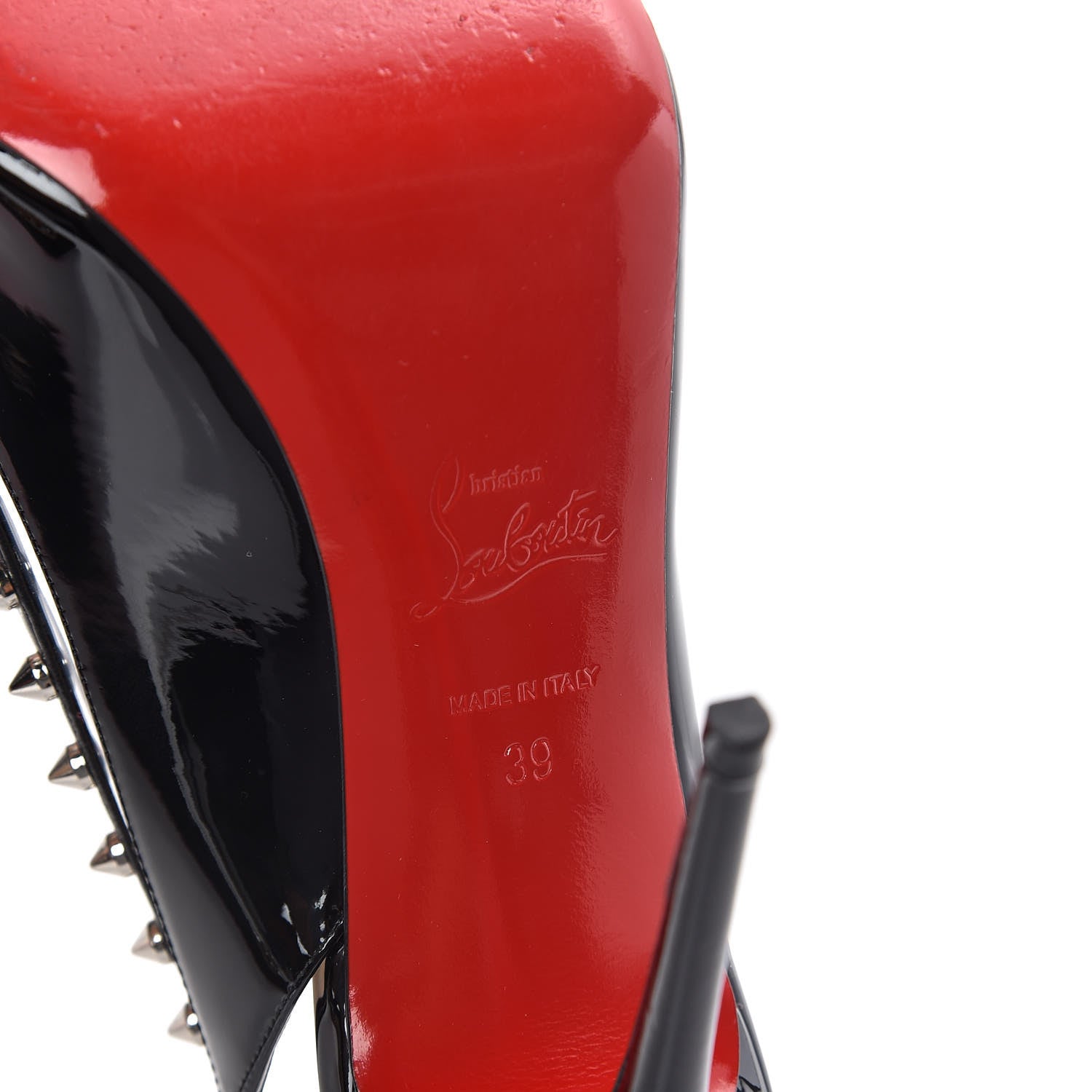 Christian Louboutin Patent PVC Kid Brigadine 100 Pumps 39 Black 6 of 8