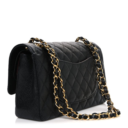 Chanel Caviar Quilted Medium Double Flap Black 2 of 9