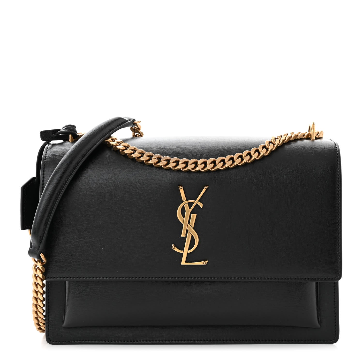 Saint Laurent Calfskin Large Monogram Sunset Black 1 of 9