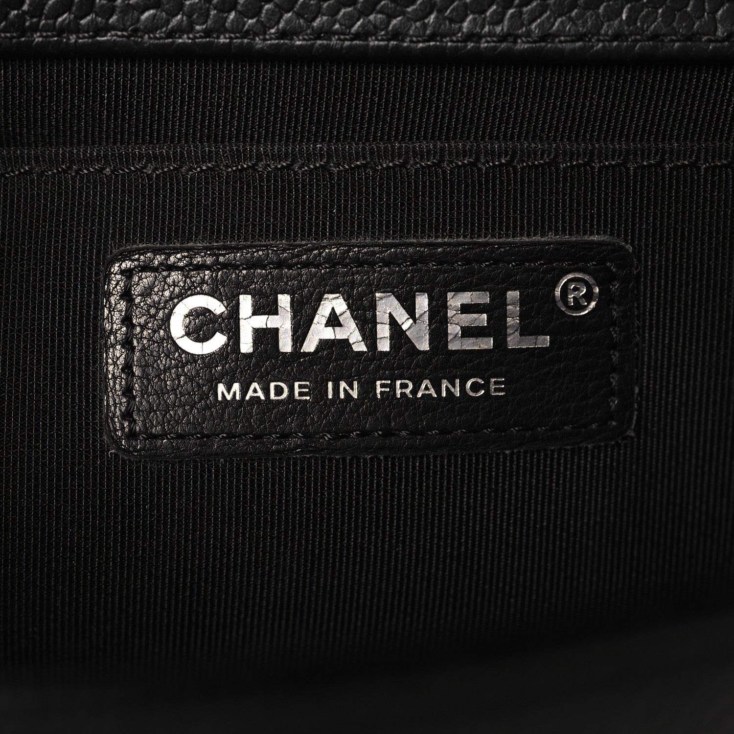 Chanel Caviar Chevron Quilted Medium Boy Flap Black 6 of 11