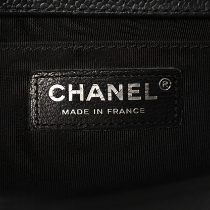 Chanel Caviar Chevron Quilted Medium Boy Flap Black 6 of 11