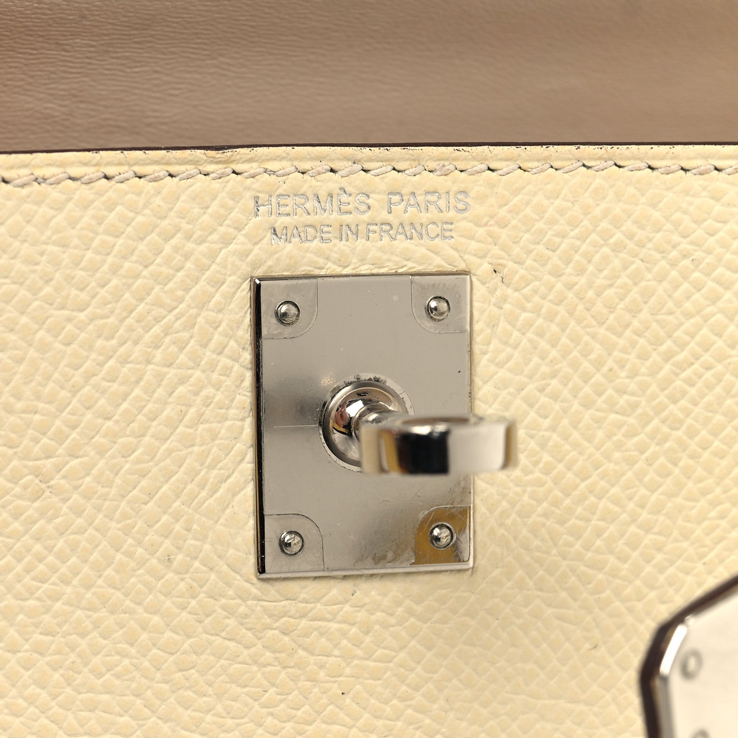 Hermes Epsom Mini Kelly Sellier 20 Nata Jaune Poussin Sesame 6 of 14