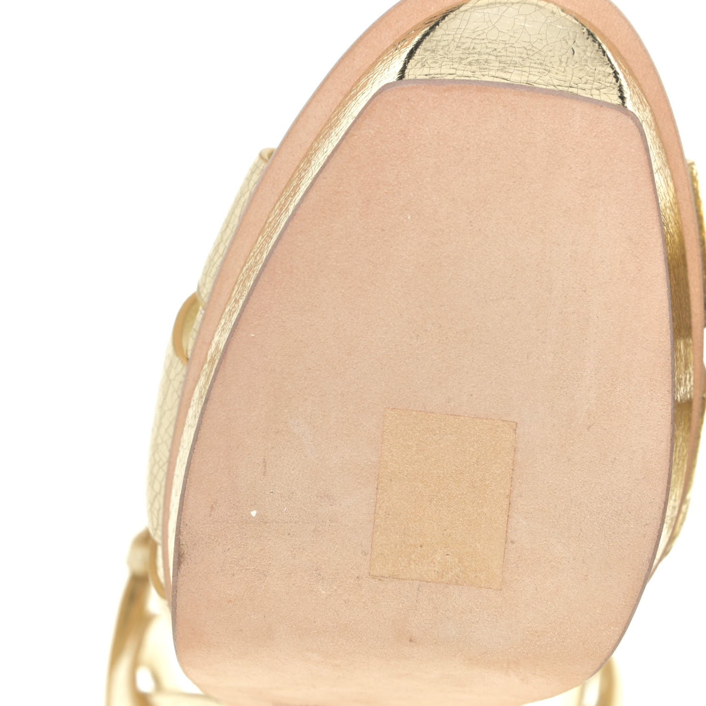 Metallic Calfskin Tribute 105 Platform Sandals 40 Black Gold