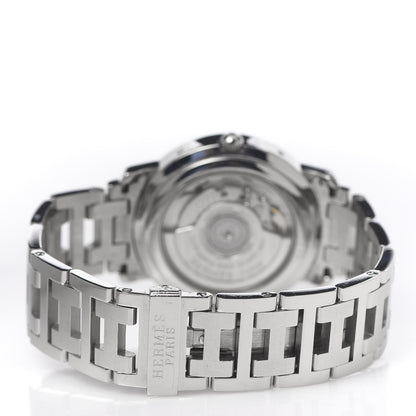 Hermes Stainless Steel 36mm Clipper Automatic Watch Blue 4 of 6