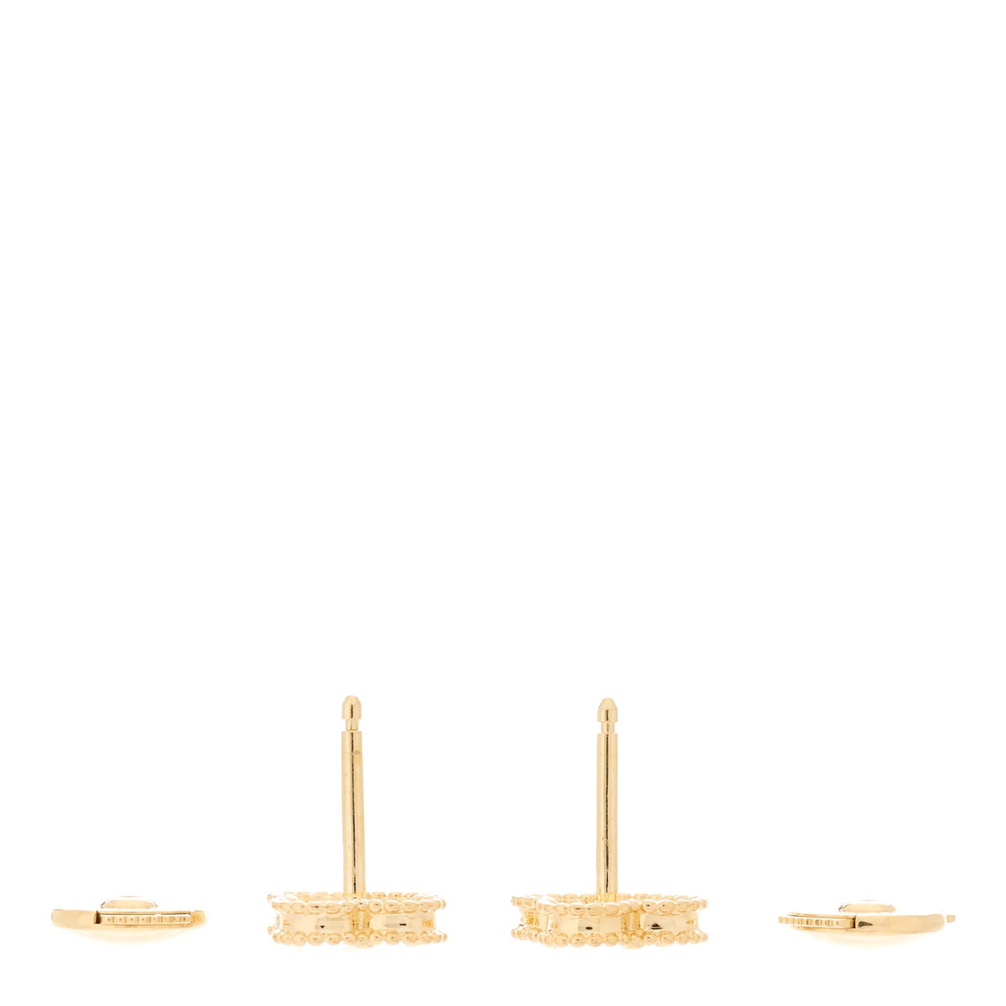 18K Yellow Gold Black Onyx Sweet Alhambra Earrings