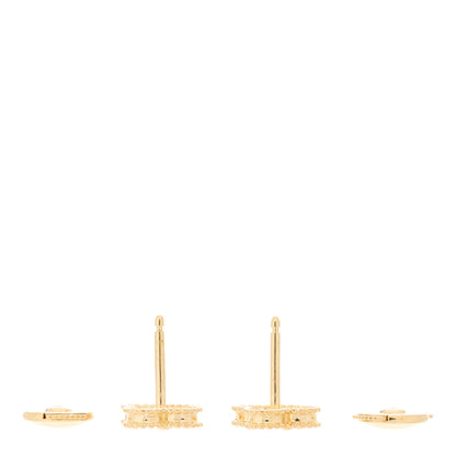 Van Cleef & Arpels 18K Yellow Gold Black Onyx Sweet Alhambra Earrings 3 of 4