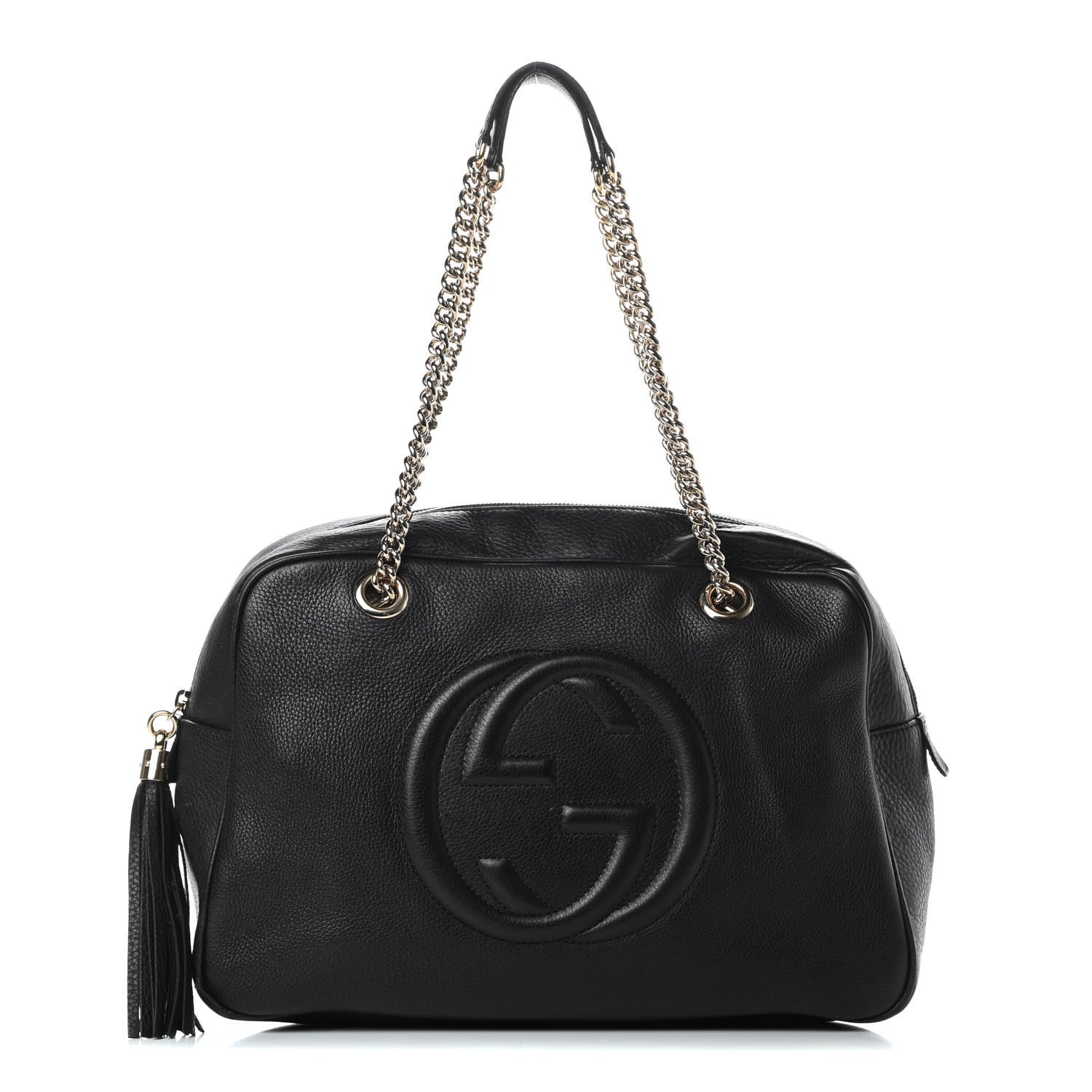 Gucci Pebbled Calfskin Medium Soho Bowler Black 1 of 20