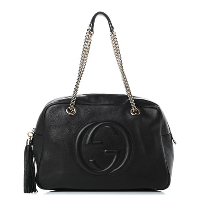 Gucci Pebbled Calfskin Medium Soho Bowler Black 1 of 20