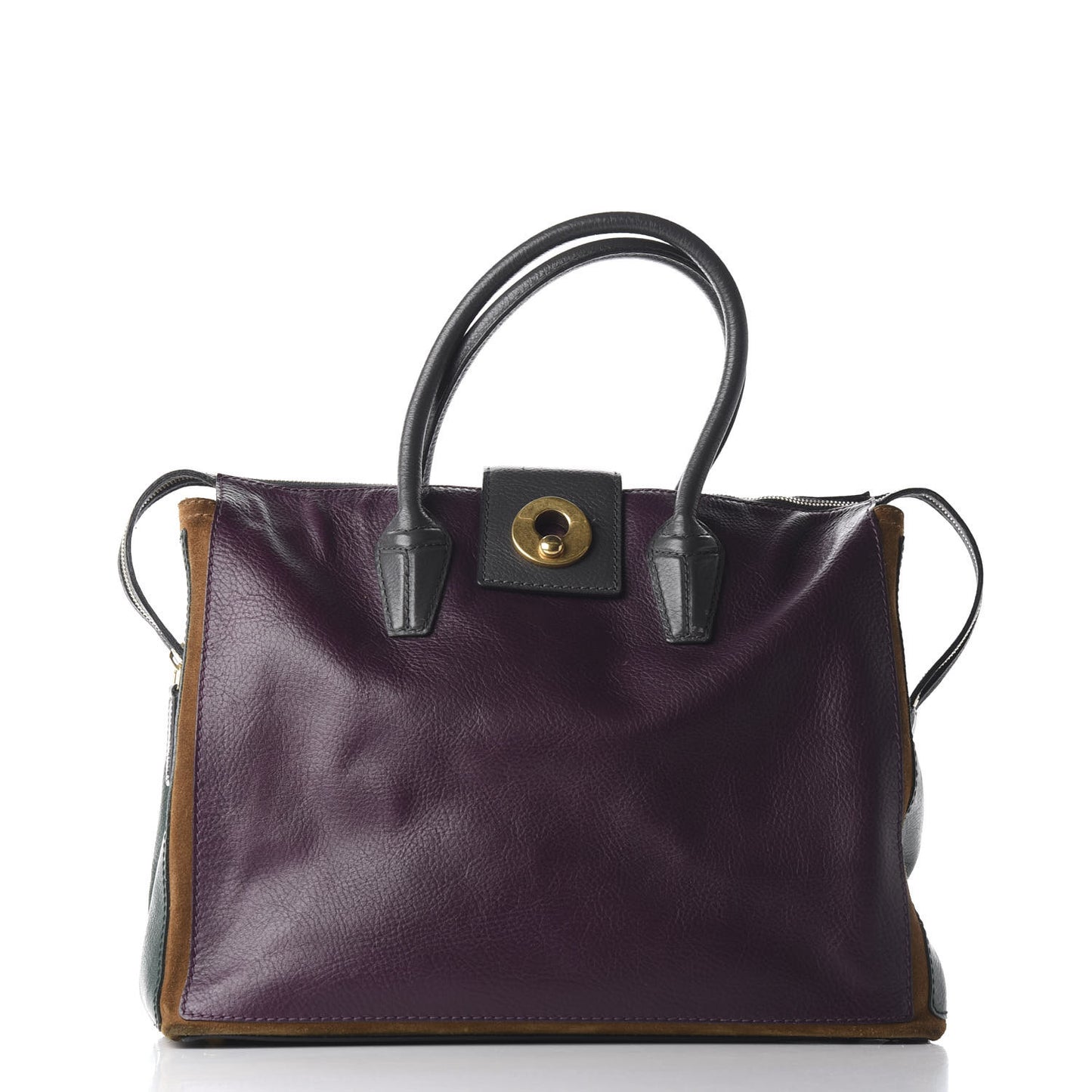 Calfskin Suede Muse Two Cabas Purple Ocre
