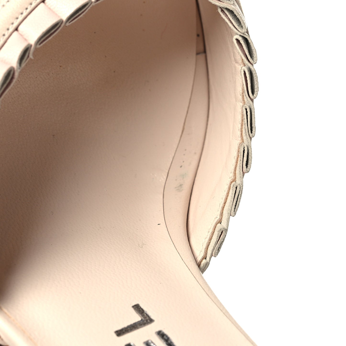 Lambskin CC Sandals 36 Beige Light Pink