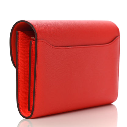 Hermes Epsom Constance Long Wallet Orange Poppy 3 of 11