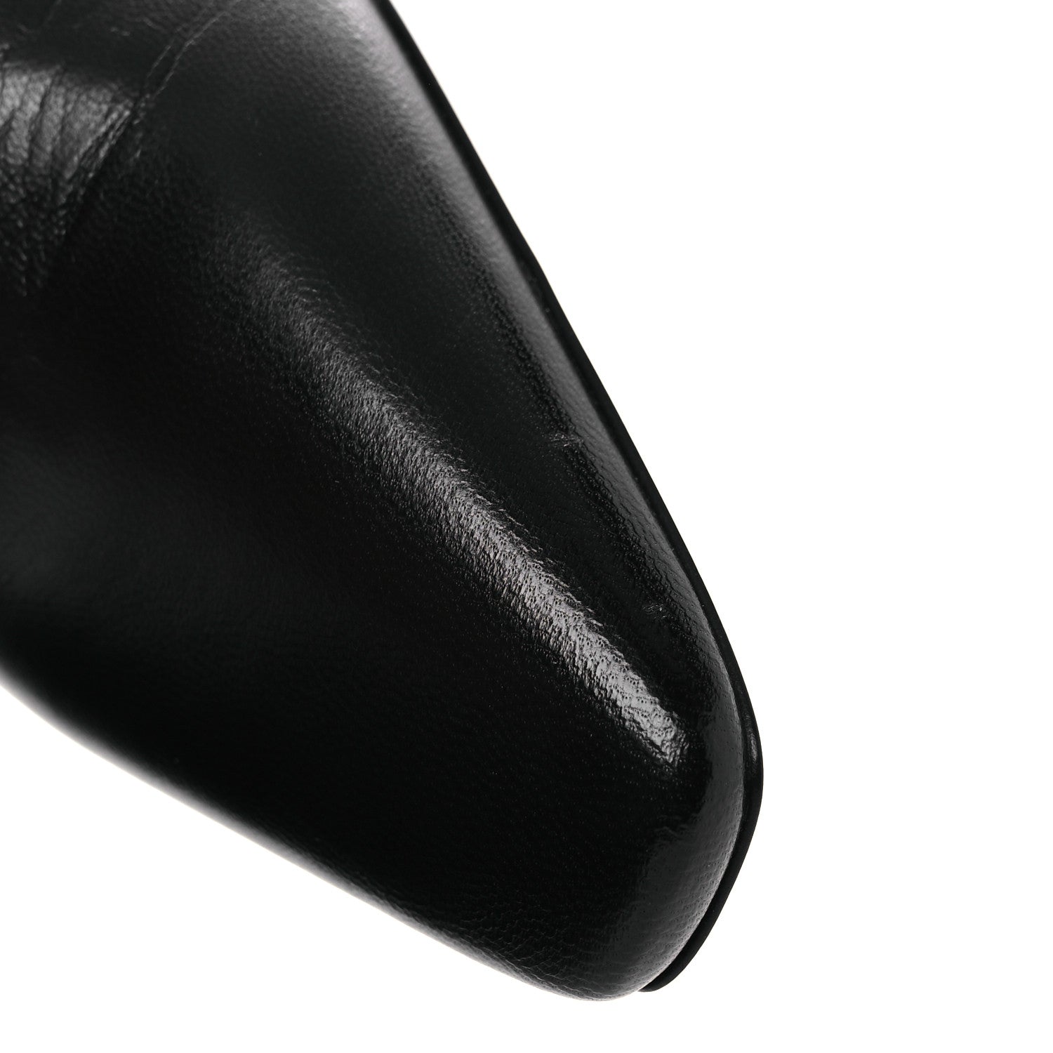 Saint Laurent Goatskin Crystal Buckle Claude 90 Ankle Booties 37.5 Black 11 of 14