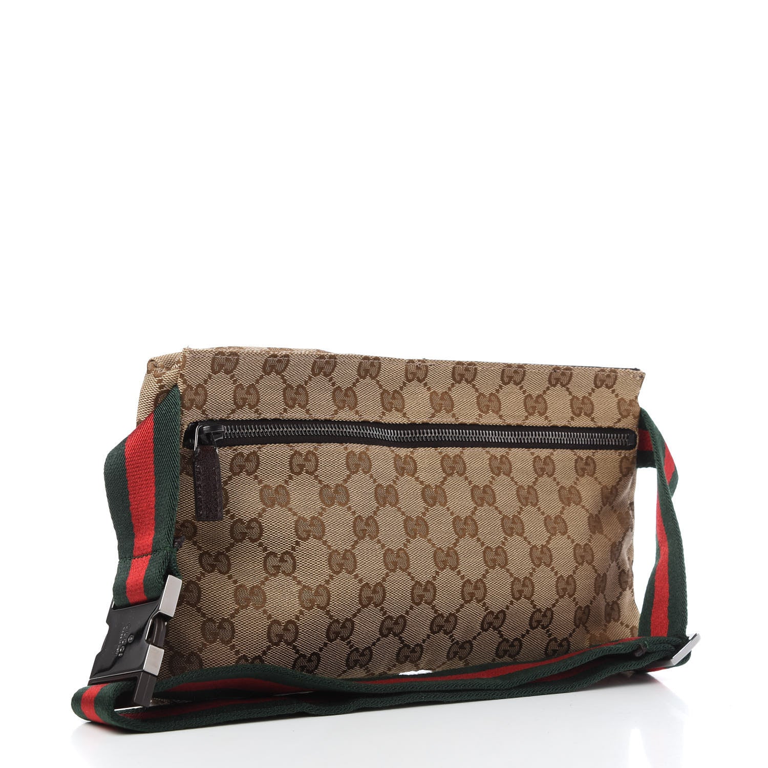Gucci GG Monogram Double Pocket Belt Bag Dark Brown 3 of 10