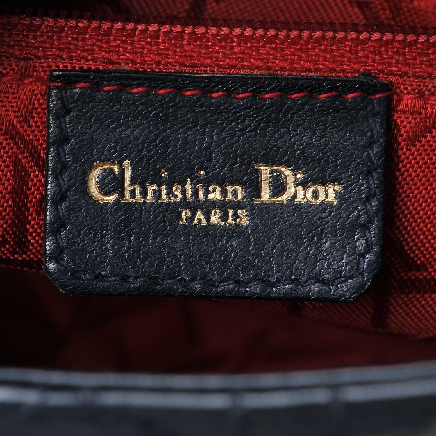 Christian Dior Lambskin Cannage Mini Lady Dior Navy Blue 6 of 9