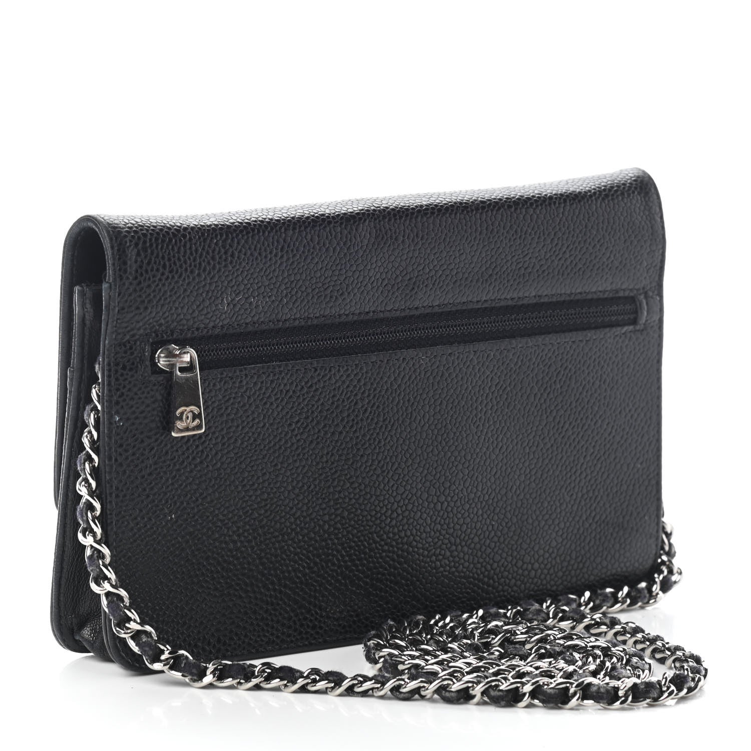 Chanel Caviar Timeless CC Wallet On Chain WOC Black 3 of 11