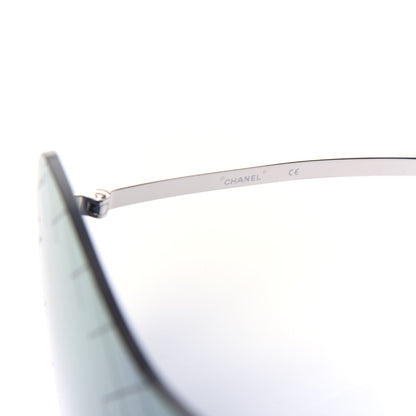 Chanel Acetate Shield Runway Sunglasses 71158 Silver Purple 6 of 9