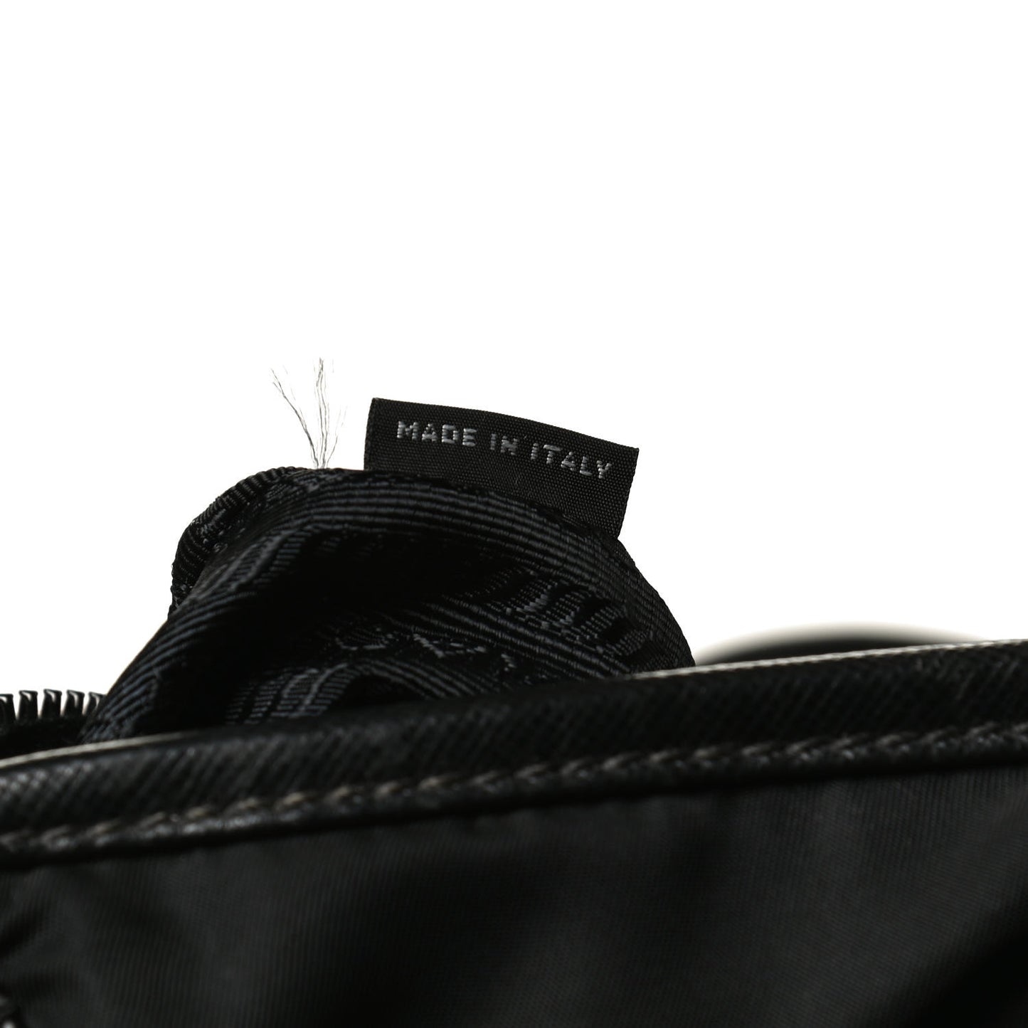 Tessuto Nylon Saffiano Shopping Tote Black