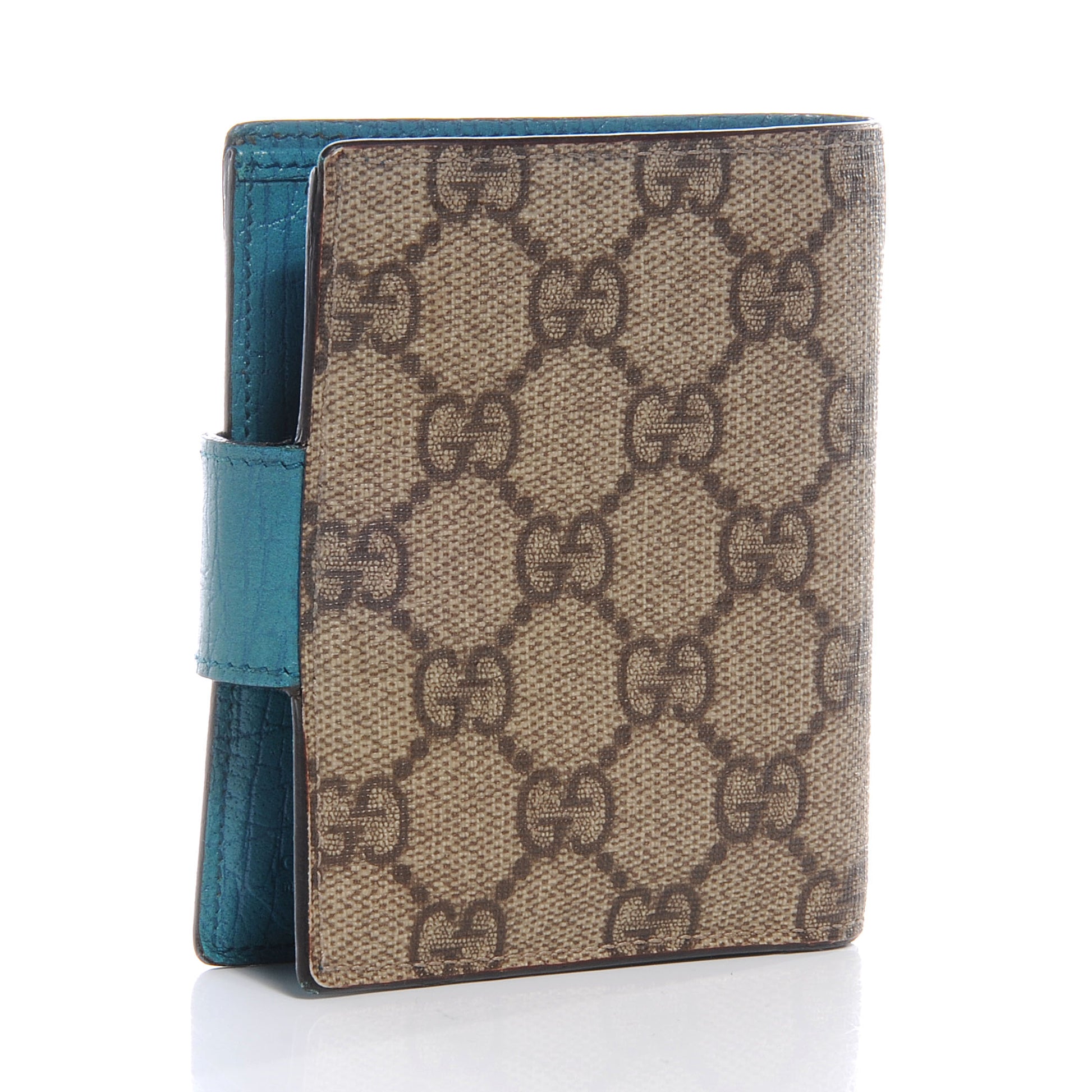 Gucci GG Plus Monogram Ladies GG French Wallet Turquoise 3 of 7