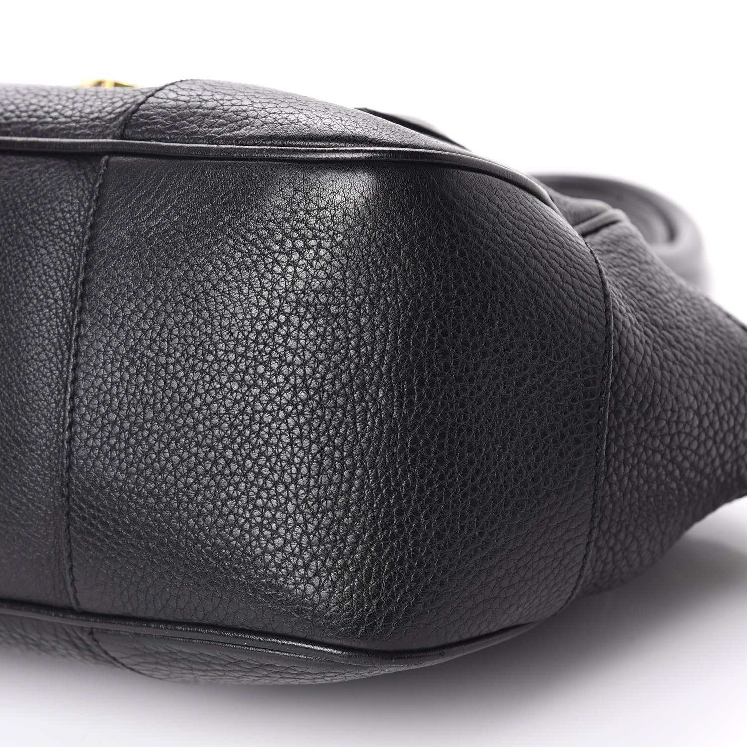 Prada Vitello Daino Pushlock Shoulder Bag Black 6 of 10