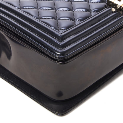 Chanel Iridescent Glazed Calfskin Quilted New Medium Boy Flap Black 5 of 8